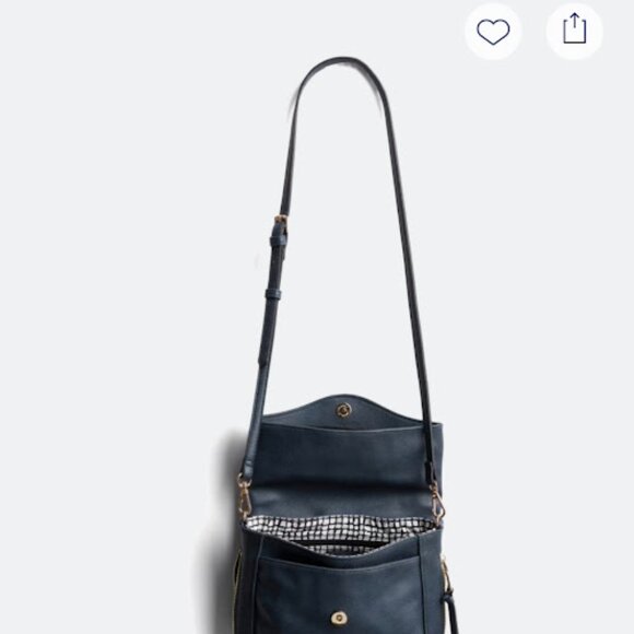 Moda Luxe Ela Foldover Crossbody Bag - Navy - Picture 2 of 14